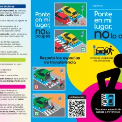 Imagen de campaña contra el mal uso de plazas de aparcamiento para personas con discapacidad. Estacionar sin tarjeta es una infracción grave con multa.