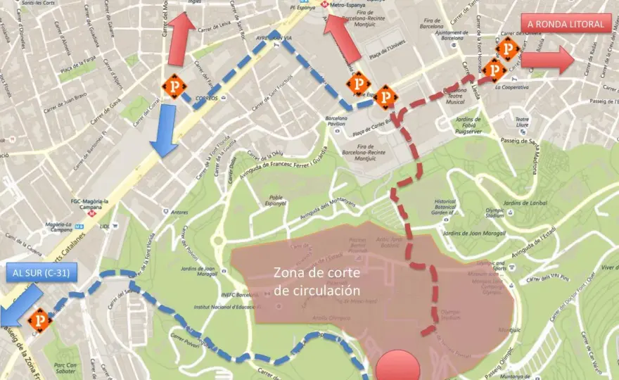 Dónde aparcar en el Palau Sant Jordi sin perder tiempo