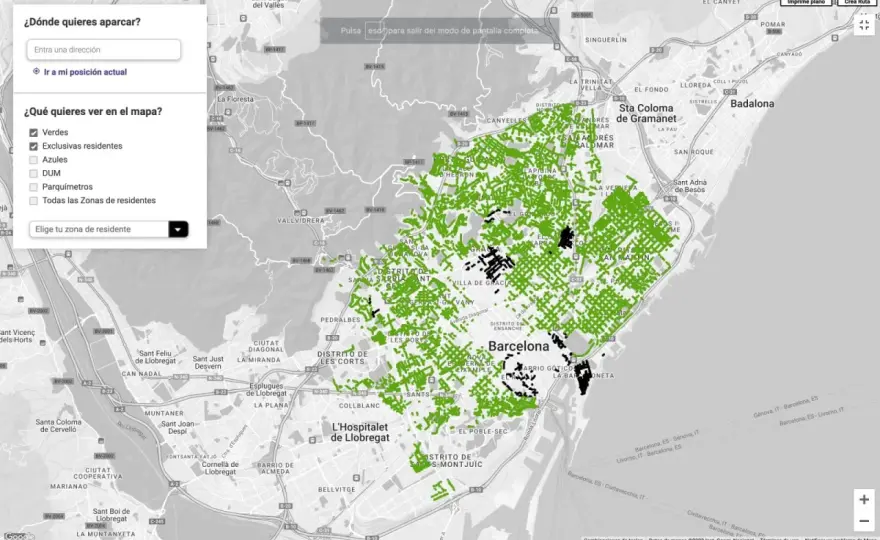 Aparcar en Barcelona - zona verde, P+R o parking eléctrico