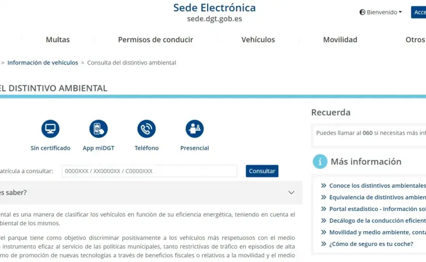 Qué etiqueta ambiental tiene mi coche según la matrícula